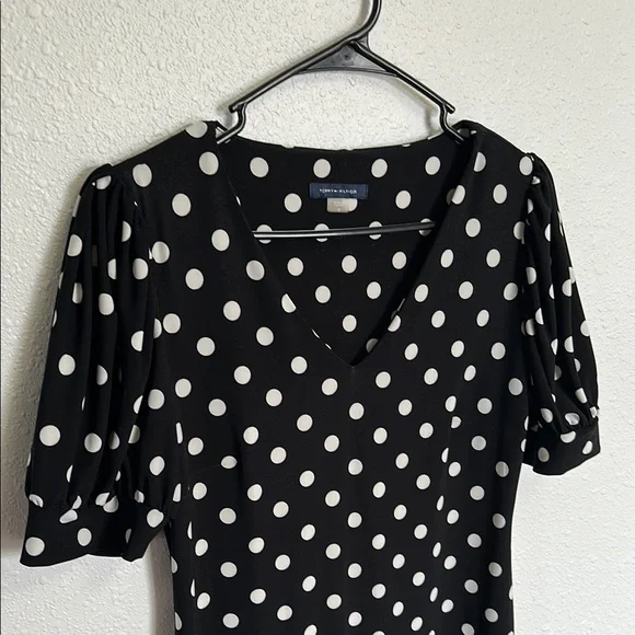 Tommy Hilfiger Polka Dot Black Shift Dress Size 6 - Picture 4 of 10